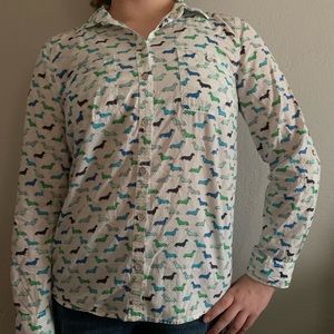 Sonoma Blue Dogprint Blouse